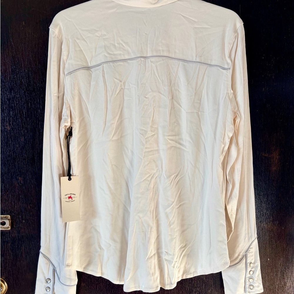 Idyllwind Ivory Grey floral embroidered pearl snap button western shirt. NWT - Picture 3 of 6